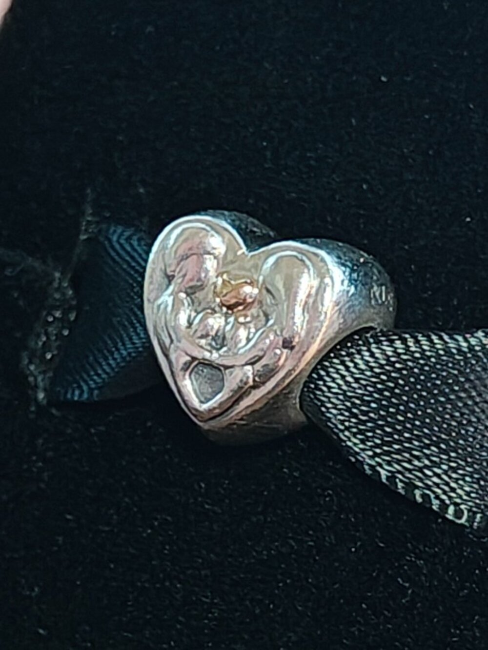 Authentic Pandora Heart of the Family Charm – 791771 Two Tone Retired - Picture 6 of 13